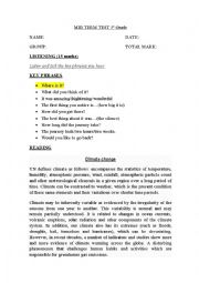 English Worksheet: 6th mid term test