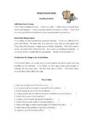 English Worksheet: Simple Present Tense Practice