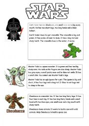 English Worksheet: Animal - text (Star Wars theme)