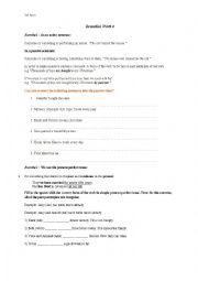 English Worksheet: REmedial work 1st form 