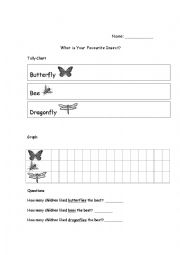 English Worksheet: Graphing Insects