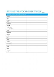 Vocab List