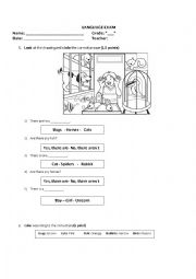 English Worksheet: Language Exam