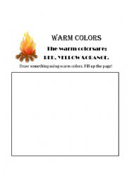 English Worksheet: Warm Colors Worksheet