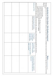 English Worksheet: Picture Book Wide reading Assignment