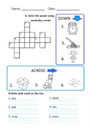 English Worksheet: Short O Vocabulary Worksheet