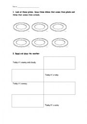 English Worksheet: Review year 1 Science