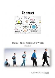 English Worksheet: From School to Work - context