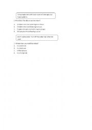 English Worksheet: exercise grade 9