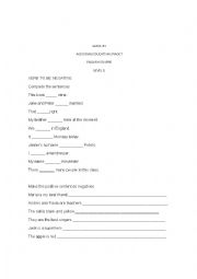 English Worksheet: verb to be 