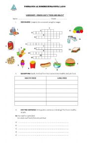 Food Worksheet 