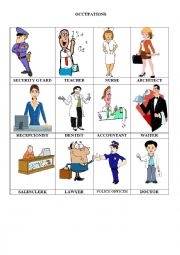 English Worksheet: OCCUPATIONS