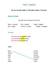 English Worksheet: Past simple