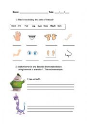 English Worksheet: monster S.A