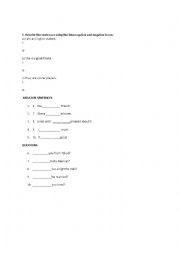 English Worksheet: verb to be