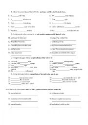 English Worksheet: Verb Be - Practice