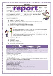 English Worksheet: WRITING - REPORT