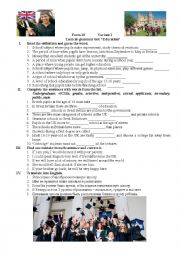 English Worksheet: education test