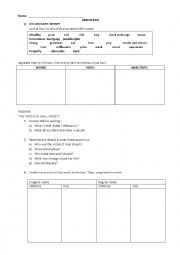 English Worksheet: The witch of Wall Street - Simple Past