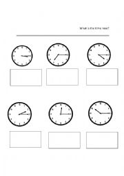 English Worksheet: telling time 