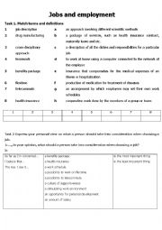 English Worksheet: Jobs and employment