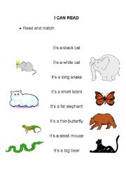 English Worksheet: I can read