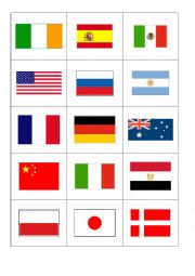 English Worksheet: Countries and flags