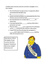 English Worksheet: articles and public