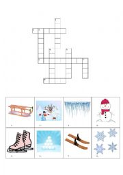 Winter crossword ESL worksheet by Olga Miko88