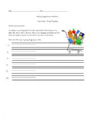 English Worksheet: Going Shopping 