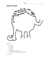 English Worksheet: Draw your monster
