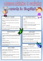 Common Mistakes and Confusing Words in English