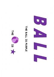 English Worksheet: The ball is purple