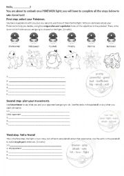 English Worksheet: Pokemon test
