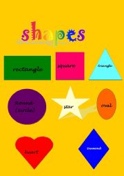English Worksheet: shapes poster