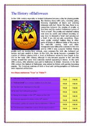 The History of Halloween - ESL worksheet by Elle81