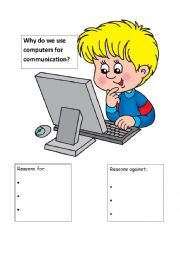 English Worksheet: Why do we use computers for communication?