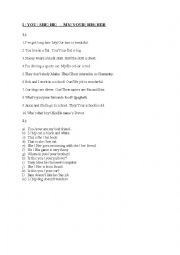 English Worksheet: Practice my, your, his, her...