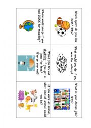 English Worksheet: Swapping cards