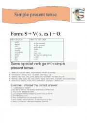 English Worksheet: Simple present tense