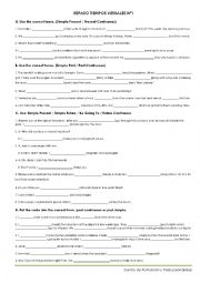 English Worksheet: Tense Review