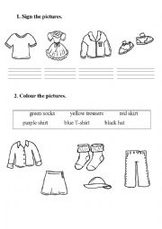 English Worksheet: Clothes