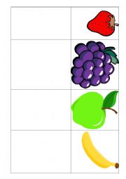 English Worksheet: fruits matching