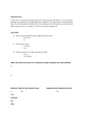 English Worksheet: Introductions