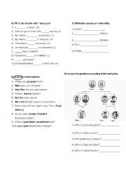 English Worksheet: Elementary worksheet