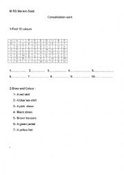 English Worksheet: consolidation work