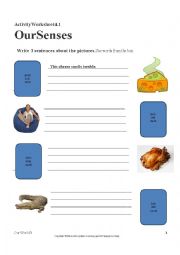 5 senses - Linking verbs - ESL worksheet by Ngannt93