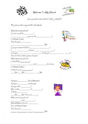 English Worksheet: Welcome to my song