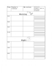 English Worksheet: Comparing Daily Routines