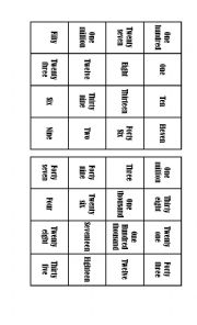 English Worksheet: numbers lottery